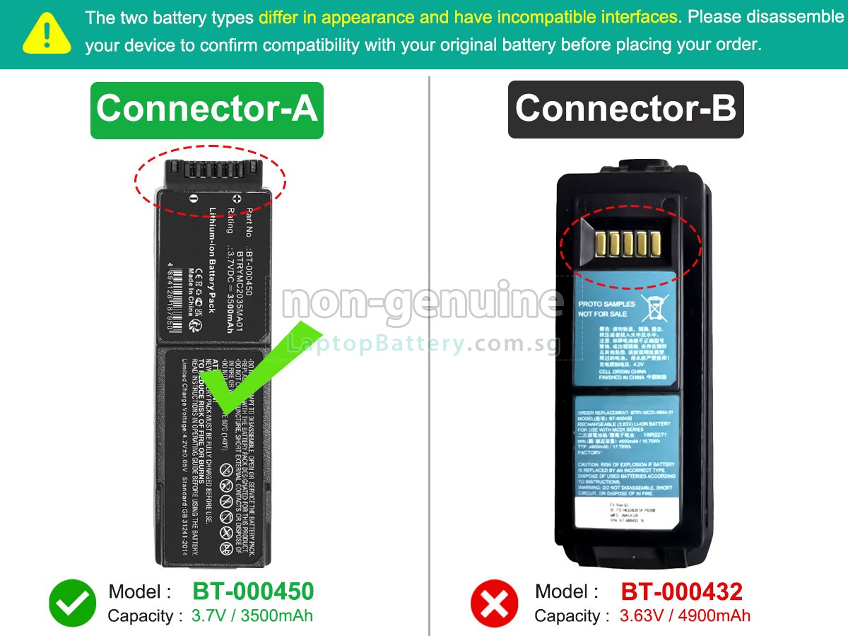 replacement Zebra MC2700 battery
