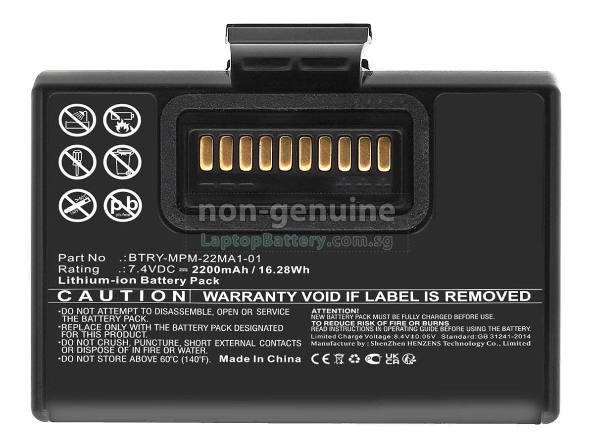 replacement Zebra BTRY-MPM-22MA1-01 battery